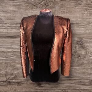 Ted Baker Open Front Cropped Jacket Sequins Size 0